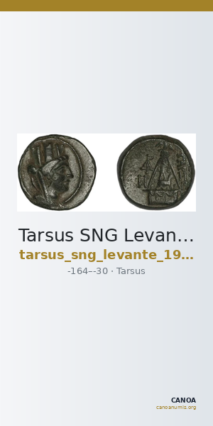 Tarsus SNG Levante 940-61, 933-8 — CANOA