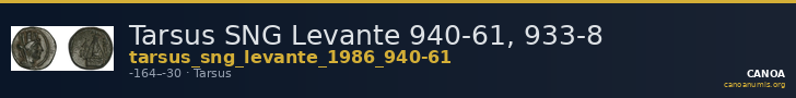 Tarsus SNG Levante 940-61, 933-8 — CANOA