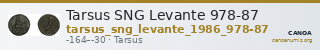 Tarsus SNG Levante 978-87 — CANOA