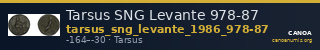 Tarsus SNG Levante 978-87 — CANOA