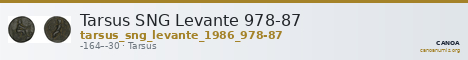 Tarsus SNG Levante 978-87 — CANOA