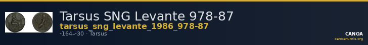 Tarsus SNG Levante 978-87 — CANOA