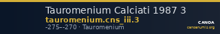 Tauromenium Calciati 1987 3 — CANOA