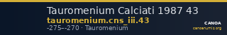 Tauromenium Calciati 1987 43 — CANOA