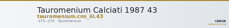 Tauromenium Calciati 1987 43 — CANOA