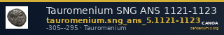 Tauromenium SNG ANS 1121-1123 — CANOA