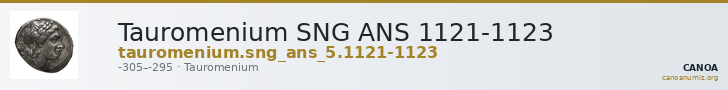 Tauromenium SNG ANS 1121-1123 — CANOA