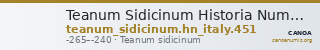 Teanum Sidicinum Historia Numorum Italy 451 — CANOA