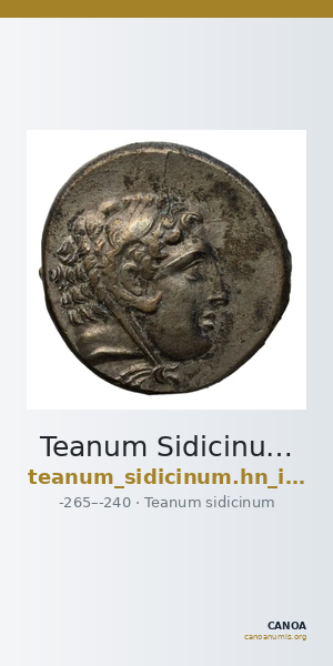 Teanum Sidicinum Historia Numorum Italy 452 — CANOA