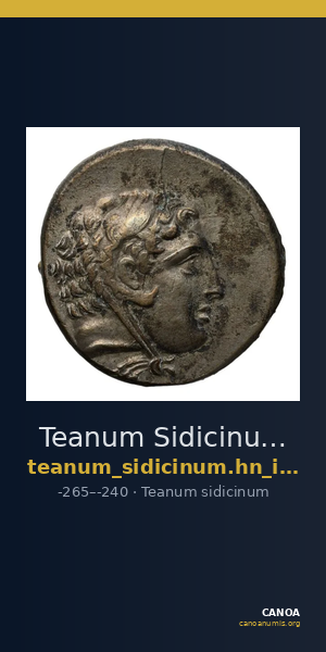 Teanum Sidicinum Historia Numorum Italy 452 — CANOA
