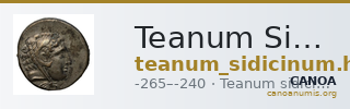 Teanum Sidicinum Historia Numorum Italy 452 — CANOA