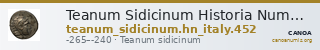 Teanum Sidicinum Historia Numorum Italy 452 — CANOA