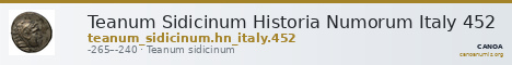Teanum Sidicinum Historia Numorum Italy 452 — CANOA