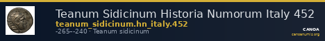 Teanum Sidicinum Historia Numorum Italy 452 — CANOA