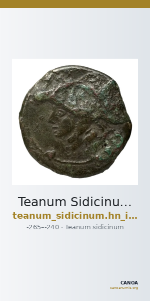 Teanum Sidicinum Historia Numorum Italy 453 — CANOA
