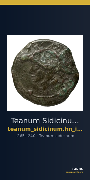 Teanum Sidicinum Historia Numorum Italy 453 — CANOA