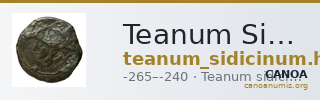 Teanum Sidicinum Historia Numorum Italy 453 — CANOA