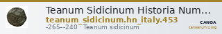 Teanum Sidicinum Historia Numorum Italy 453 — CANOA