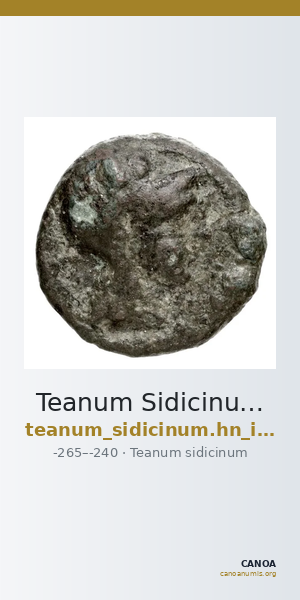 Teanum Sidicinum Historia Numorum Italy 454 — CANOA