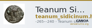Teanum Sidicinum Historia Numorum Italy 454 — CANOA