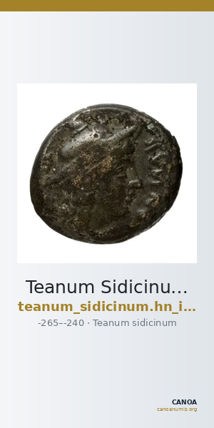Teanum Sidicinum Historia Numorum Italy 456 — CANOA