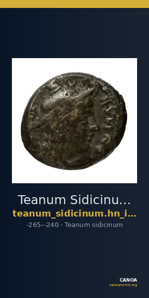 Teanum Sidicinum Historia Numorum Italy 456 — CANOA