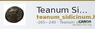 Teanum Sidicinum Historia Numorum Italy 456 — CANOA