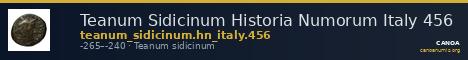 Teanum Sidicinum Historia Numorum Italy 456 — CANOA