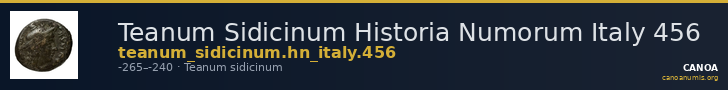 Teanum Sidicinum Historia Numorum Italy 456 — CANOA