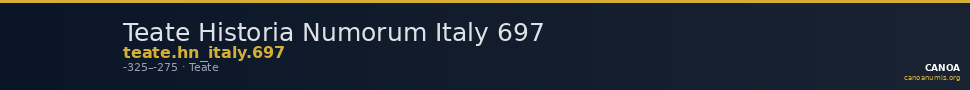 Teate Historia Numorum Italy 697 — CANOA
