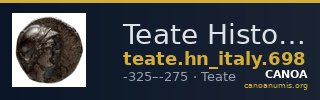 Teate Historia Numorum Italy 698 — CANOA
