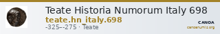 Teate Historia Numorum Italy 698 — CANOA