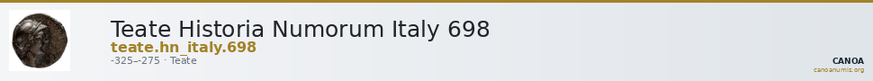 Teate Historia Numorum Italy 698 — CANOA