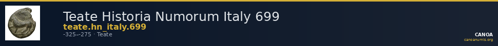 Teate Historia Numorum Italy 699 — CANOA