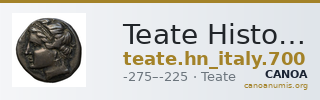 Teate Historia Numorum Italy 700 — CANOA