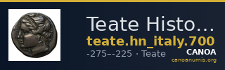Teate Historia Numorum Italy 700 — CANOA