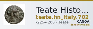 Teate Historia Numorum Italy 702 — CANOA