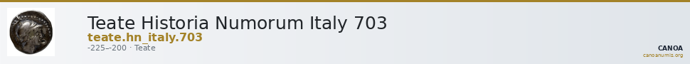 Teate Historia Numorum Italy 703 — CANOA