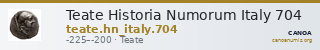 Teate Historia Numorum Italy 704 — CANOA