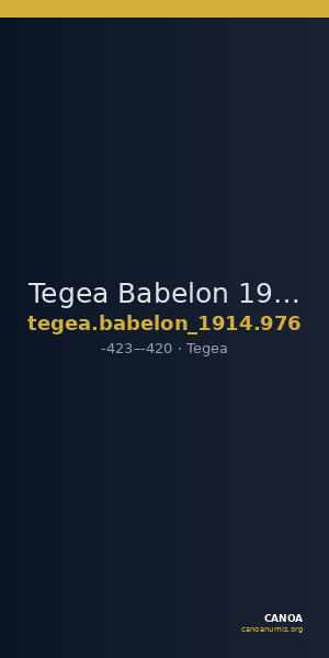 Tegea Babelon 1914 976 — CANOA