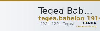 Tegea Babelon 1914 976 — CANOA