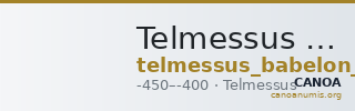 Telmessus Babelon 1910 206 — CANOA