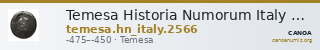 Temesa Historia Numorum Italy 2566 — CANOA