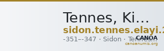 Tennes, King of Sidon Sidon Elayi 2004 IV.3.1 — CANOA