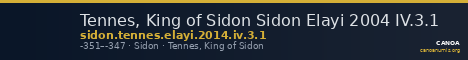 Tennes, King of Sidon Sidon Elayi 2004 IV.3.1 — CANOA