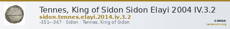 Tennes, King of Sidon Sidon Elayi 2004 IV.3.2 — CANOA