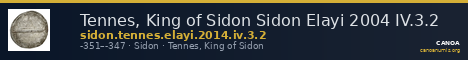 Tennes, King of Sidon Sidon Elayi 2004 IV.3.2 — CANOA
