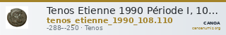 Tenos Etienne 1990 Période I, 108, 1010 — CANOA