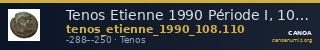 Tenos Etienne 1990 Période I, 108, 1010 — CANOA