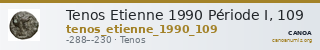 Tenos Etienne 1990 Période I, 109 — CANOA
